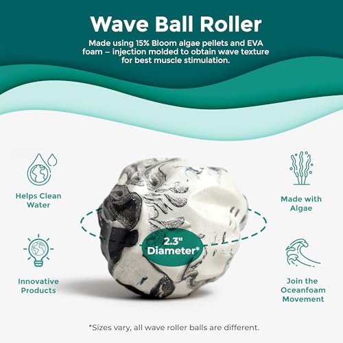 Oceanfoam Lacrosse Ball Massage Therapy, Marbled, Miami Blue, Hot Pink, 3pk - color: Pack of 3 (Black Marbled, Miami Blue, Hot Pink )