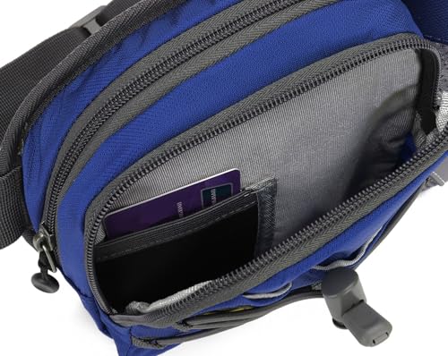 Waist Pack with Water Bottle Holder for Running Walking Hiking Fanny Pack - color: ‎North Star Blue