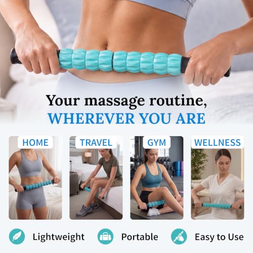 Bruizex Lipo Roller Lymphatic Drainage Massager, Massage Tool for Stomach - color: Blue