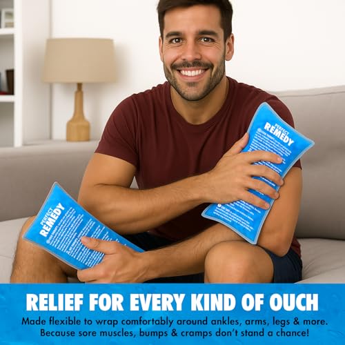 Perfect Remedy 2-Pack Gel Ice Packs for Injuries Reusable, Hot & Cold Pack that’s Durable, Soft & Flexible, Fast Relief & Recovery (Blue, Reg 2PK) - color: Blue Standard, size: Regular 2 Pack