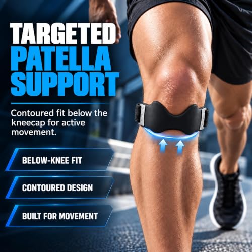 Precision Knee Strap Adjustable Patella Support Silicone Lock-Point Pad