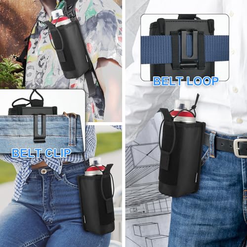 1680D Black Spray Can Belt Holster, 1 Pack Spray Bottle Holder with Metal Belt Clip for 12Oz 2X Ultra Cover Spray Paint (Case Only)