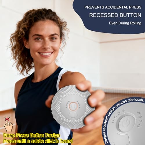 HODEMI Vibrating Massage Ball with Heat, Deep Tissue Massage Ball for Muscle Recovery & Myofascial Release, Neck, Shoulder, Back, Legs & Feet, 7 Modes & Smart Memory (Gray) - color: Gray