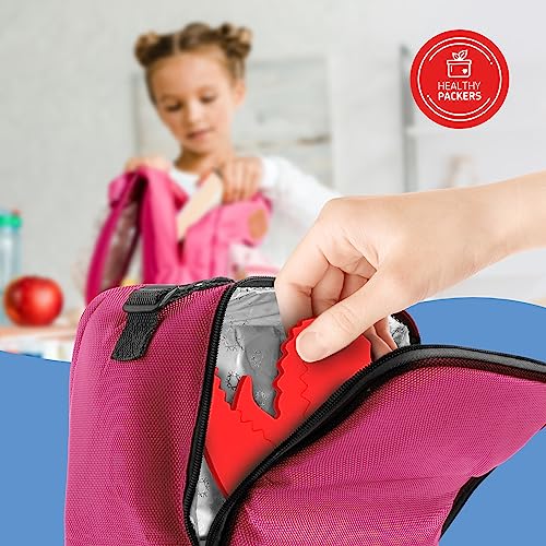 Healthy Packers Ice Packs for Kids Lunch Box, Slim Reusable 3-Pack Dinosaur - color: 3-Pack (Dinosaur)