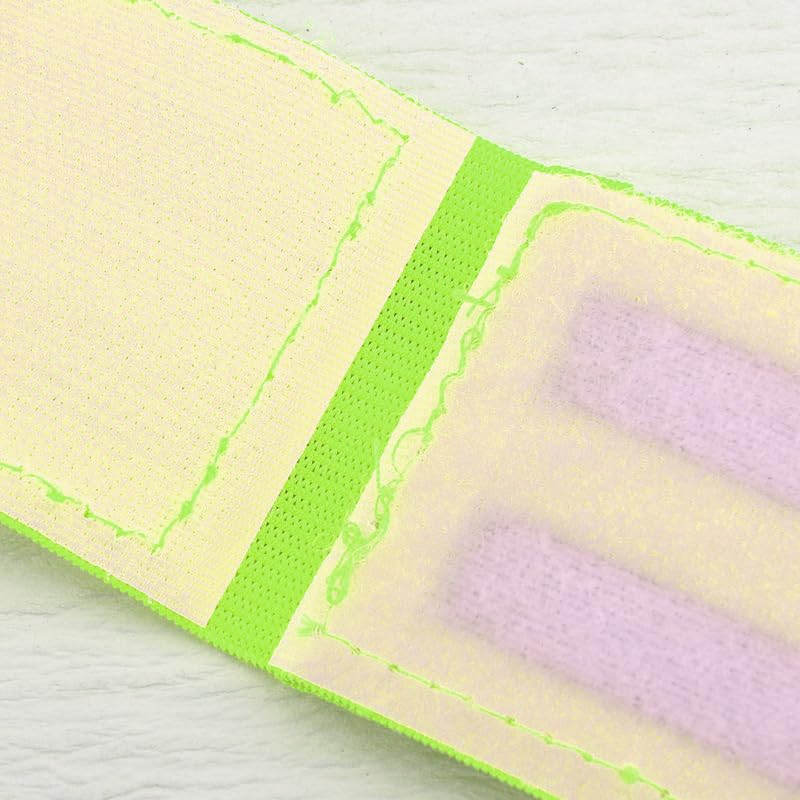 2 Pack Neon Green Reflective Ankle Bands Elastic Reflective Bicycle Pant Clips High Visibility Leg Straps Adjustable Safety Reflective Arm Wristbands for Night Running Cycling Jogging Walking