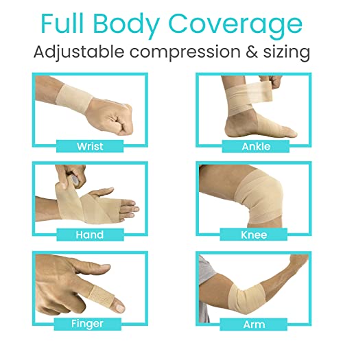 Vive Care Self Adhesive Bandage Wrap (12 Rolls) Cohesive Extra Sticking