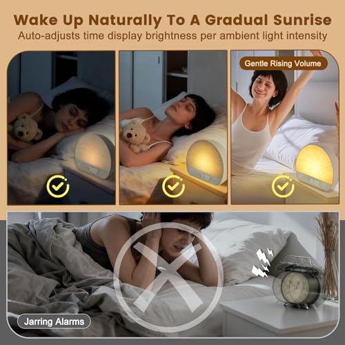 JONRRYIN Sunrise Alarm Clock Wake Up Light for Heavy Sleeper with Remote
