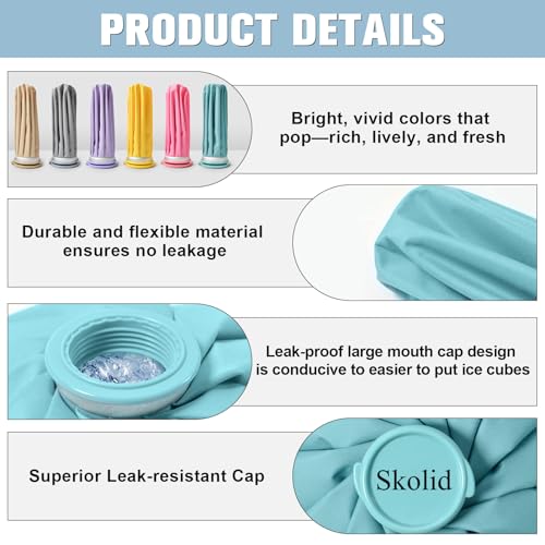 Ice Packs for Injuries Reusable, 3 Sizes, Lake Blue - color: Lake Blue