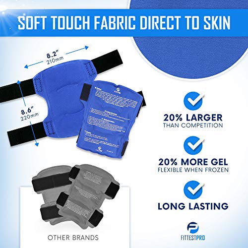 Shin Splint Ice Packs, HSA and FSA Eligible Reusable Hot and Cold Therapy Wrap | Leg or Calf Pain Relief | Advanced Soft Gel Technology | Freezable and Microwavable | Running Injuries & Recovery - style: Shin