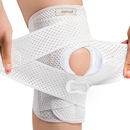 JOMVD Knee Brace for Meniscus Tear, Knee Pain Relief, Arthritis, ACL&MCL - color: White, size: XX-Large