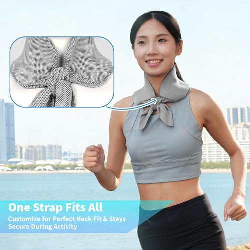 Widened Cooling Neck Wraps Long Lasting Neck Ice Pack Wrap - color: Gray
