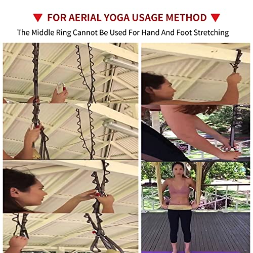 Aerial Yoga Hammock Daisy Chains Strap, Strong 22kN Adjustable with 10 Loops, No Stretch, Yoga Straps Nylon Chain Sling for Aerial Yoga,Swing, Hammock, Suspension, Exercise - color: Purple, size: 40"×0.79"