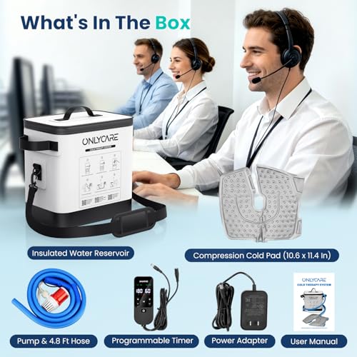 ONLYCARE Cold Therapy Ice Machine 2.0 w/Programmable Timer & Quiet Pump - color: Gray