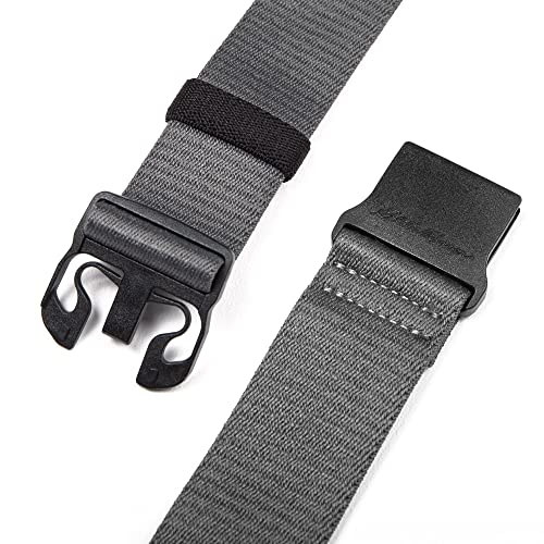Eddie Bauer Trail Belt Active Stretch Webbing with Quick Release Buckle - color: Grey