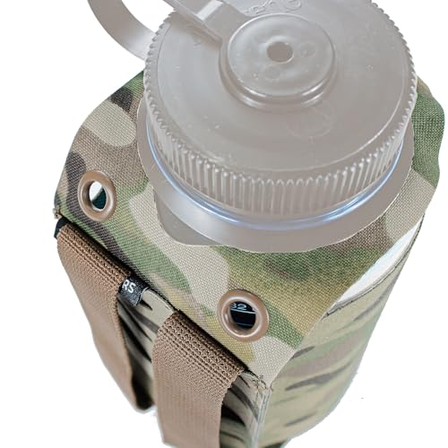 Water Bottle Pouch Molle, Tactical Canteen Pouch for 32oz Nalgene Bottle - color: MC