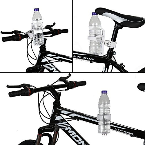 Accmor Bike Water Bottle Holders No Screws, Universal Bike Cup Holder, 360 Degree Rotatable Bike Water Bottle Cage, Water Bottle Holders for Kids Bike Adult Bike, White - color: White