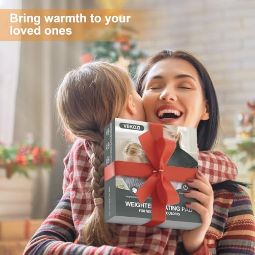 Heating Pad for Neck and Shoulders and Back, Mothers Day Gifts for Mom Wife Grandma, Birthday Gifts for Women, Weighted Neck Heating Pads, Large Heat Pad, 6 Heat Settings 4 Auto-Off, 17"x23" Steely - color: Steely