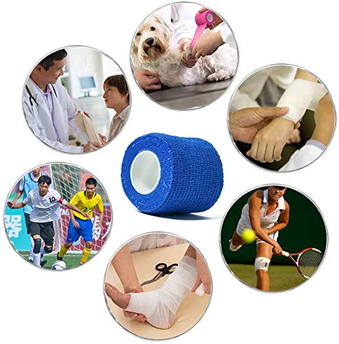12 Pack Self Adhesive Bandage Wrap, 2" x 5 Yards, Cohesive Athletic Tape - size: 2x180 Inch (Pack of 12)