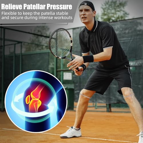 Foilswirl Patella Knee Band Basketball Knee Strap,2,Gray,L - color: Gray, size: L
