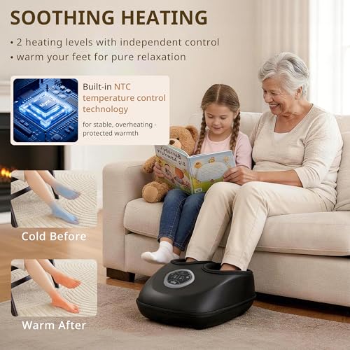 Mynt Shiatsu Foot Massager with Heat FSA Eligible HSA 2026 Upgraded - color: Black