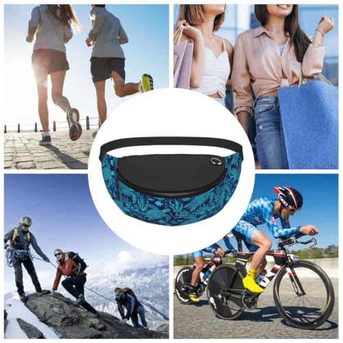 Dujiea Fanny Pack, Sea Turtles Waist Bag With Headphone Hole Belt Bag Adjustable Sling Pocket Fashion Hip Bum Bag For Women Men Kids Outdoors Casual Travelling Hiking Cycling - color: Sea Turtles