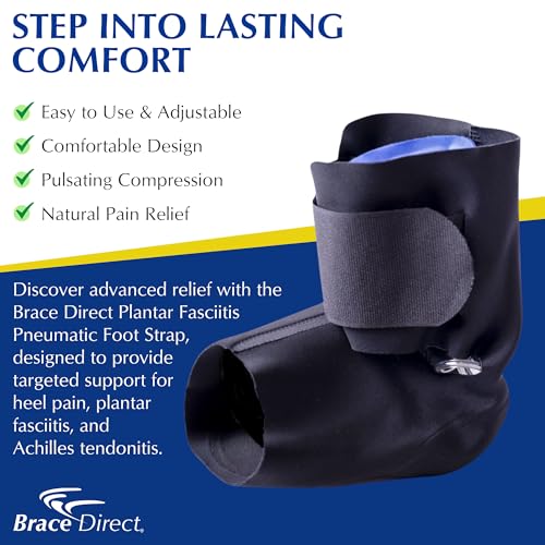 Brace Direct Plantar Fasciitis Day Strap, Pneumatic Air Cushion Foot Brace - size: Medium (Pack of 1)