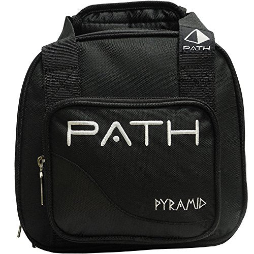 Pyramid Path Plus One Spare Tote Bowling Bag with Front Accessory Pocket - Holds One Bowling Ball and Small Accessories - color: black