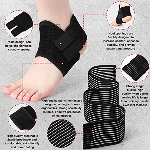 Junkin 2 Pairs Kid's Ankle Support Brace, Neoprene Sleeve, Black - color: Black