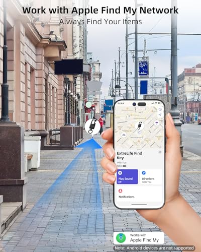 ExtreLife Keychain, Works with Apple Find My, Bottle Opener, Carabiner Car Key Chains with Gps Tracker - color: Black