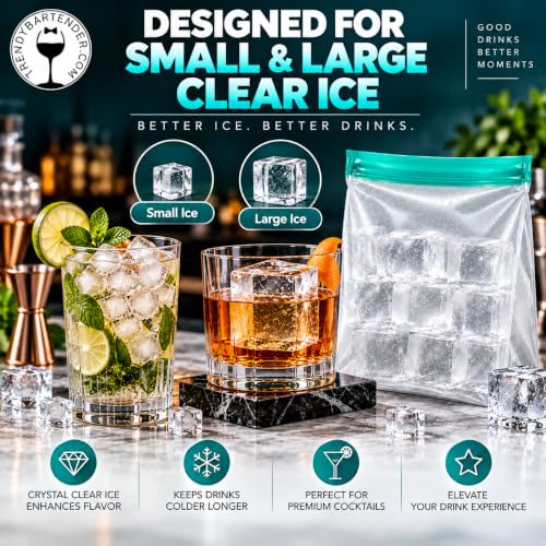 Ice Storage Bags PEVA, 3 Pack Reusable Leakproof Freezer Bags for Ice - size: 3 Pack