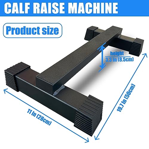 BLUSLM Steel Calf Raise Bar, Standing Machine for Stretching, Squat, Foot Stretch, Anti-Slip Solid Block - color: Black 01