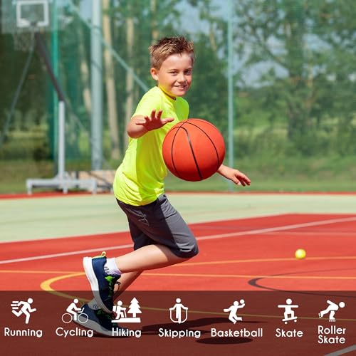 BRISIRA Coolmax Bamboo Viscose Kids Compression Socks for Youth Boys Girls - color: White-3pack, size: Large