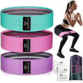 Resistance Bands for Working Out with Workout Bands Guide. 3 Booty Bands for Women Men Fabric Elastic Bands for Exercise Bands Resistance Bands for Legs Bands for Working Out Hip Thigh Glute Bands Set
