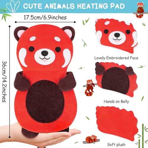 Red Panda Microwave Heating Pad for Period Cramps Pain Relief - style: Red Panda