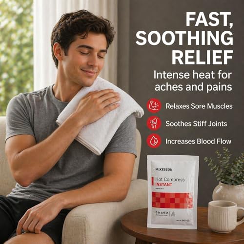 McKesson Instant Hot Packs, Instant Hot Compress, 6 x 9 in - color: Red, size: 6x9