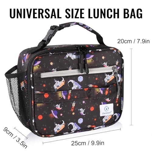 Genteen Lunch Box Kids, Prints Insulated Lunch Bag Kids Boys Girls,Soft Bag Mini Cooler Back to School Thermal Meal Tote Kit Lunch Box for School,Work,Outdoor - Astronaut - color: P-1pk Astronaut
