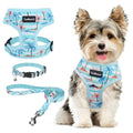 SCENEREAL Small Dog Harness and Leash Set, Coconut Tree, XS - color: Blue-Coconut Tree, size: XS: Chest Girth: 10"-14"