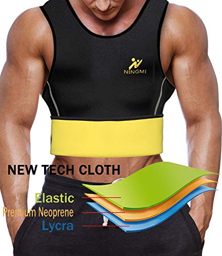 NINGMI Sweat Vest for Men Neoprene Waist Trainer Tank Weighted Vest Waist Trimmer Sauna Suit Running Vest - size: 3X-Large