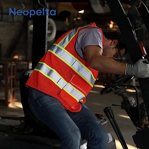 Neopelta Hi Vis Reflective Safety Vest for Men Women Red Mesh/Yellow S - color: Red / Yellow Trim, size: Small