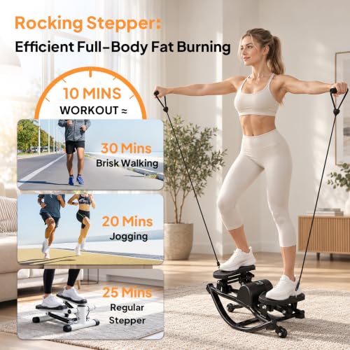 Rock Stepper Side to Side, 300 LBS Capacity, Side Stepper Exercise at Home - color: Glossy Black