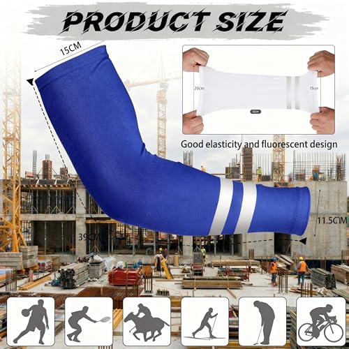 Geyoga 4 Pairs Arm Sleeves for Men Women - color: Black, White, Light Gray, Blue