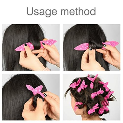 10Pcs No-Heat Foam Hair Curlers for Overnight Use, Flexible Sleep Rollers for DIY Natural Waves Styling