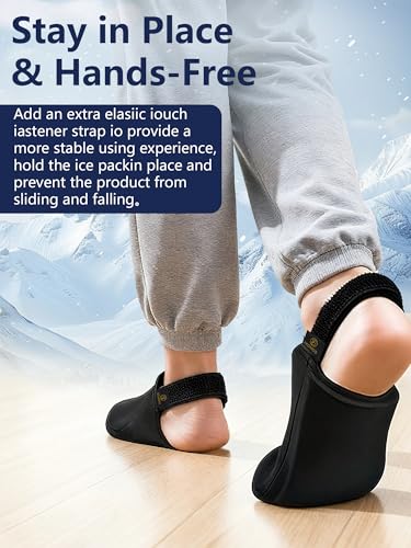1 Pack Foot Ice Pack for Toe,Freeze Flexible Ice Gel Socks Cold Therapy - color: Black-1pack