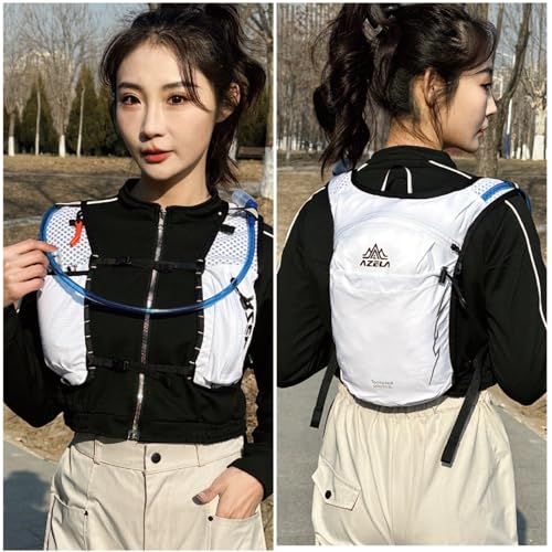 JEELAD Hydration Backpack Lightweight Vest for Hiking Trail Running Gear Cycling Marathon for Women Men - color: E - White (10l) - Only Vest