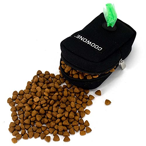 Dog Treat Pouch Dog Poop Bag Holder For Leashes, Pets Snack Container With Inner Mesh Bag, Puppy Supplies Perfect For Training And Walking - Hands Free Dog Waste Bag Dispenser -Dog Travel Accessories - color: Black