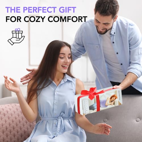 Heating Pad for Back Pain Relief - 24"x12" Electric Heating Pad - size: 12"X 24"-Purple