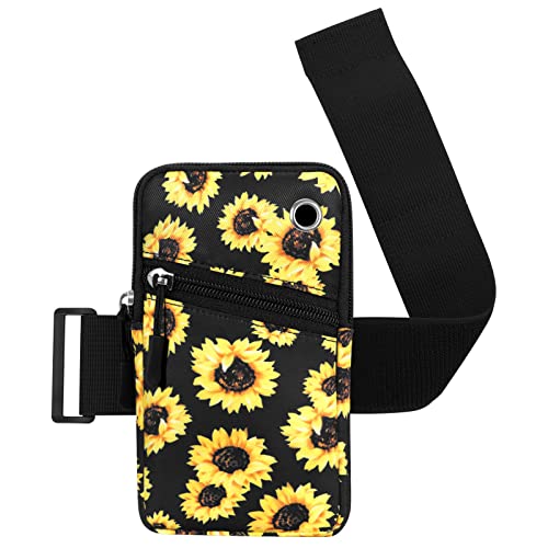 Cell Phone Armbands Pouch for Women Running Bag Compatible with Cellphone 6.28 Inches Full-Screen, Sunflower - color: Sunflower