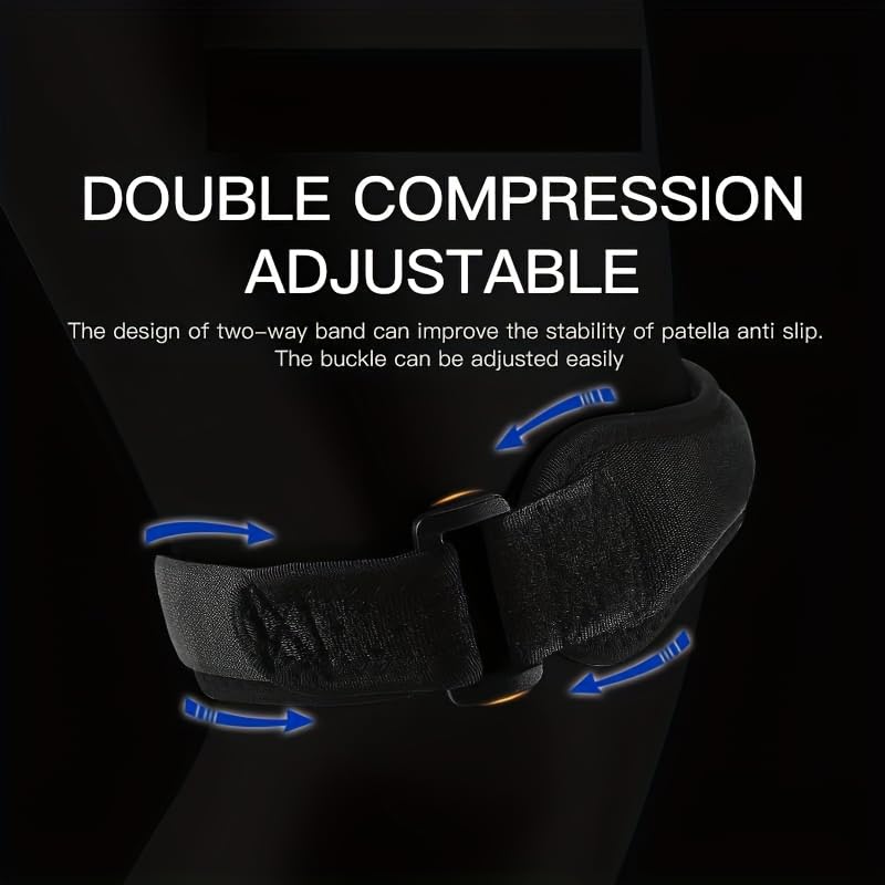Patella Knee Brace Strap Lightweight Breathable Compression Support Adjustable for Running Basketball Yoga Jump Rope - color: pink