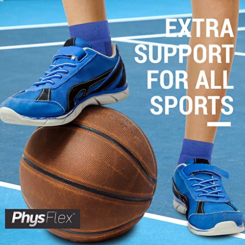 Ankle Brace Socks - Ankle Compression Sleeve - Foot Brace for Women & Men - color: Blue, size: Medium