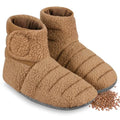 REVIX Microwavable Booties for Cold Feet, Foot Warmers, Mocha S - size: S/M, style: Mocha